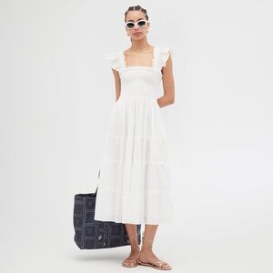 Hill House Ellie nap tank Dress white Swiss dot medium